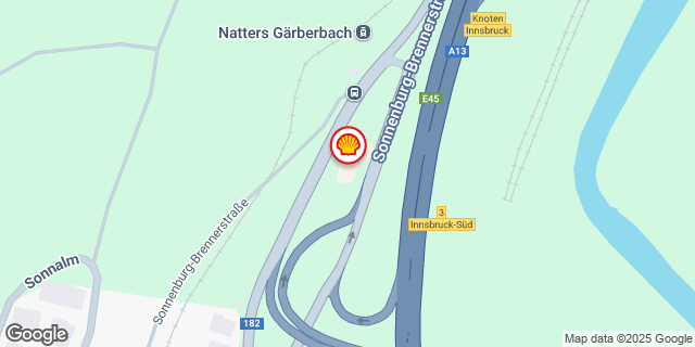 Umgebungskarte von INNSBRUCK BRENNER STRASSE.