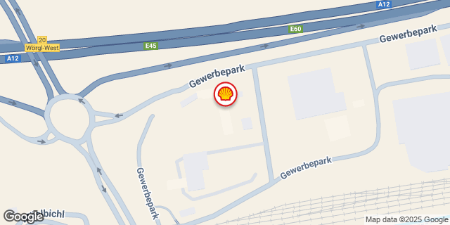 Umgebungskarte von WOERGL GEWERBEPARK